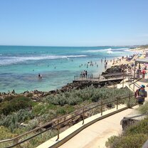 Perth beaches Perth beaches with blue water and building by the beach